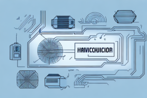 An hvac system with its components labeled